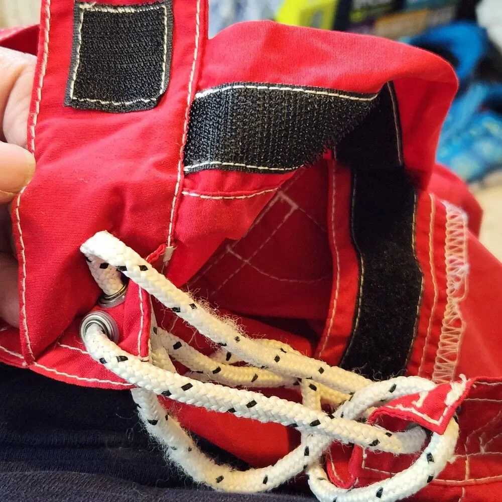 Vintage 90s Polo Sport Mens 34 Ralph Lauren Board Shorts Red Spellout Nylon Surf